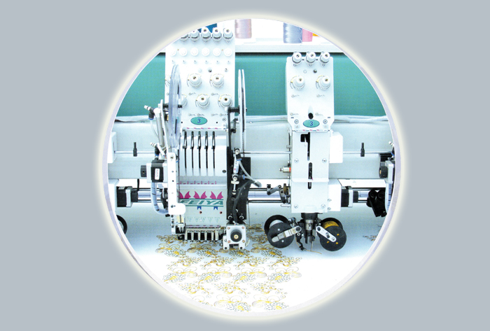 Computerized Embroidery Machine with mixed coiling and tapping